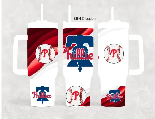 40oz Baseball Phillies theme insulated Tumbler