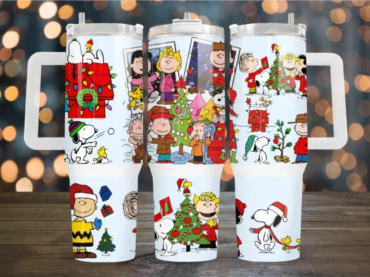 Discover Christmas Vintage Cartoon Stainless Steel Tumbler