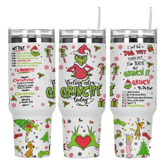 Discover Merry Christmas Retro Green Cartoon Character 40oz Tumbler