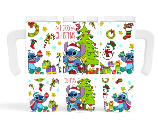Discover 40oz Stainless Steel Tumbler Stitch Christmas Cartoon-Gift