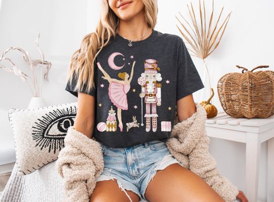 Discover Pink Nutcracker Christmas T-Shirt, Ballet Lover Gift