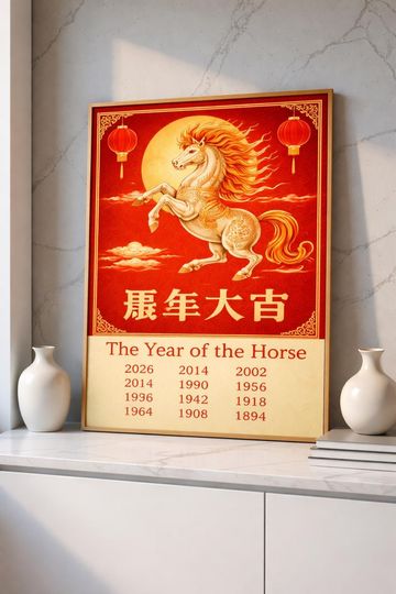 Discover Year of the Horse 2026 Chinese New Year Poster