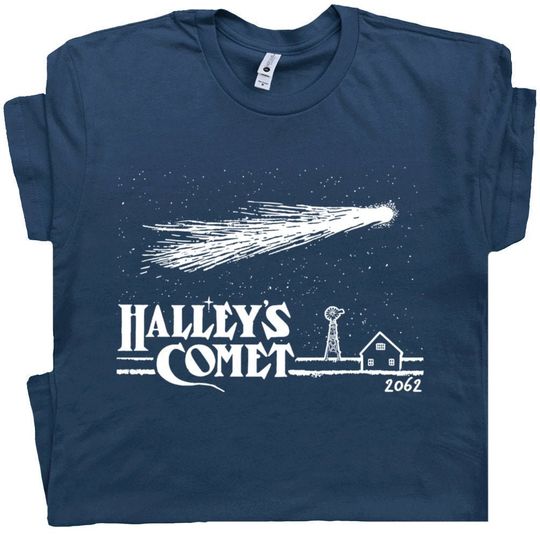 Discover Halley's Comet T Shirt Funny Geek Shirts Graphic Science Shirts UFO T Shirt Astronomy Tee Shirts Astrology T Shirt Mens Womens Ladies Kids