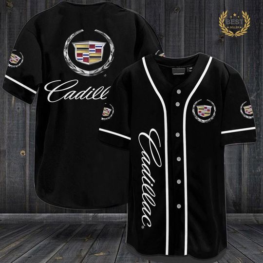 Discover Cadillac 3D Baseball Jersey - Black Classic Car Lover Apparel - Automotive Enthusiast Team Shirt