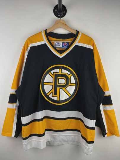 Discover Vintage 90s AHL Reebok Providence Bruins Black Hockey Jersey Size M