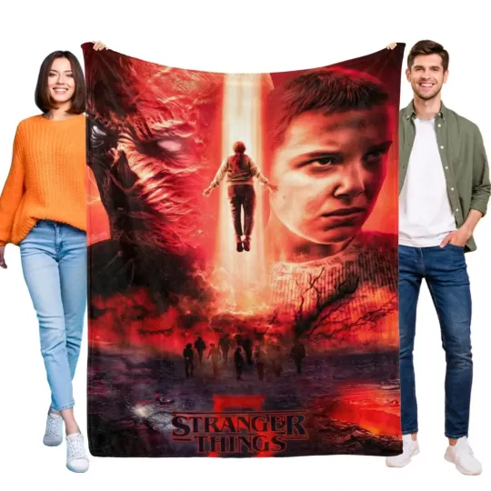 Stranger Things 5 Blanket, Cozy Throw for Bed and Sofa, Perfect Gift for Birthday and Holiday