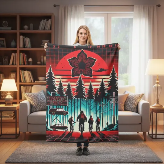 Stranger Things Decorative Flannel Throw Blanket