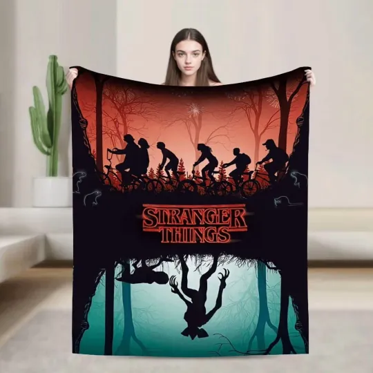 Stranger Things Soft Cozy Lightweight Throw Blanket for Sofa Bed Travel