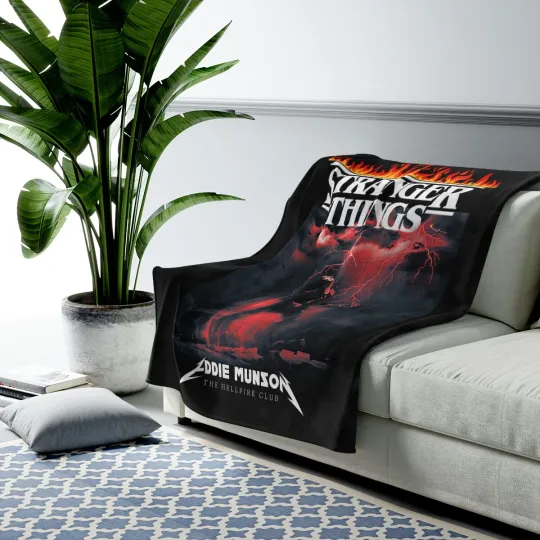 Stranger Things Ed Munson Throw Blanket, Hellfire Club, Home & Living