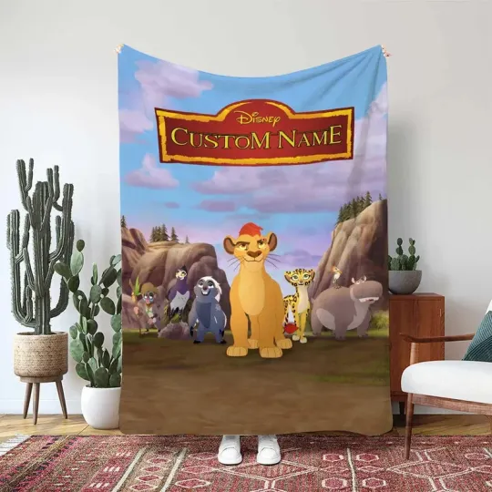 Discover The Lion Guard Blanket, Fuli The Fastest Cheetah Running Custom Fleece Blanket