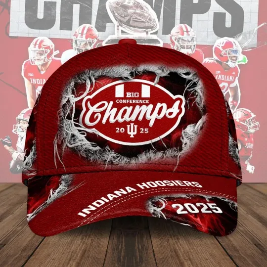Discover Hoosiers Football 2025 Big Ten Champions Classic Cap