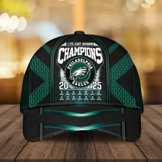 Discover Eagles 2025 NFC East Division Champions Classic Cap