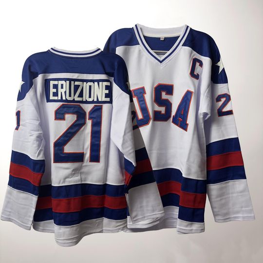 Discover Hockey Jersey 1980 Olympic Team USA Hockey 17 Jack O'Callahan 21 Mike Eruzione 30 Jim Craig Miracle On Ice USA