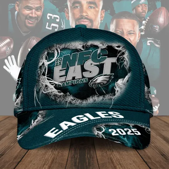 Discover Eagles 2025 NFC East Division Champions Classic Cap