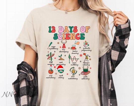 Discover 12 Days of Science Christmas Sweatshirt, Gift for Science Teachers, Chemistry Teacher Shirt