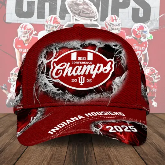 Discover Hoosiers Football 2025 Big Ten Champions Classic Cap