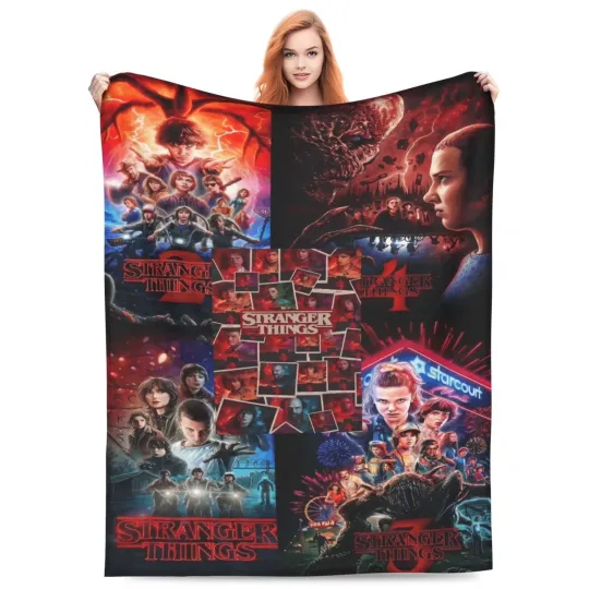 Discover Stranger Flannel Things Throw Blanket, Ultra Soft Cozy TV Blanket
