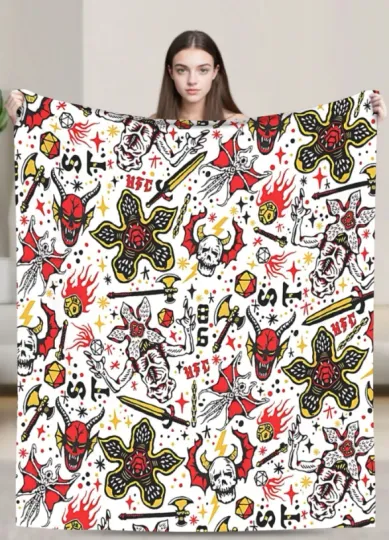 Stranger Things Horror Throw Blanket
