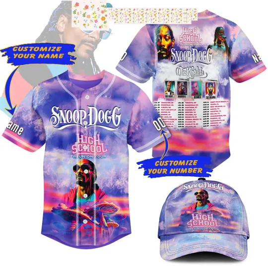 Discover Snoop Dogg High School Reunion Tour Baseball Jersey