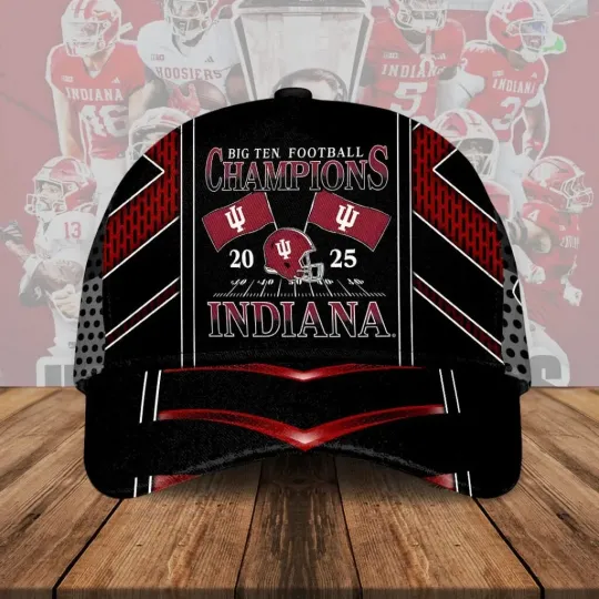 Discover Hoosiers Football 2025 Big Ten Champions Classic Cap