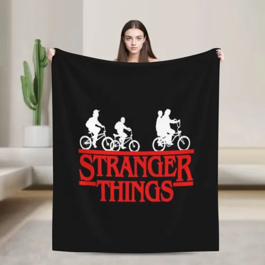 Stranger Things Retro 80s Hawskin Throw Blanket