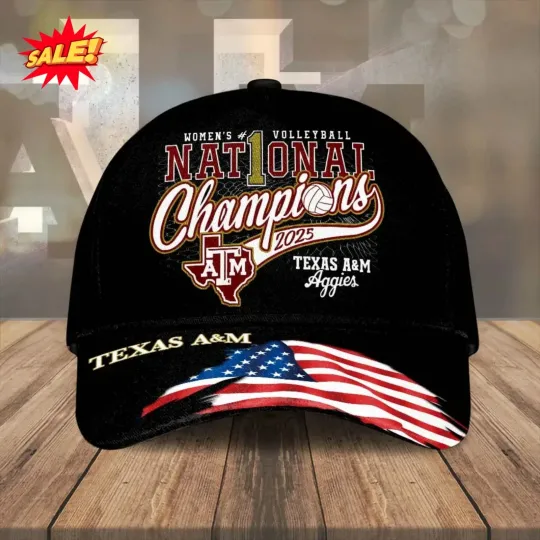 Discover Texas A&M Aggie Women’s 2025 National Champions Classic Printed Cap