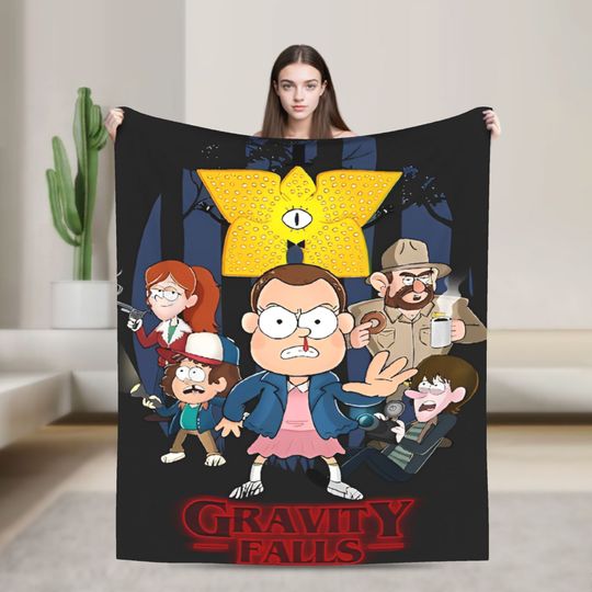 Stranger Gravity Falls Plush Throw Blanket for Home and Autumn/Winter Use