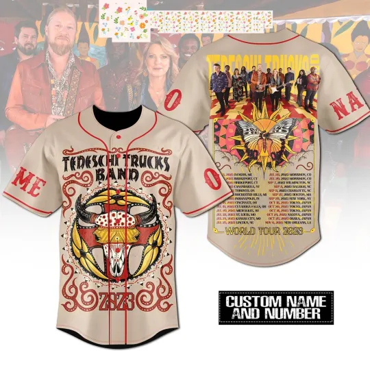 Discover Tedeschi Trucks Band 2023 World Tour Personalized Baseball Jersey
