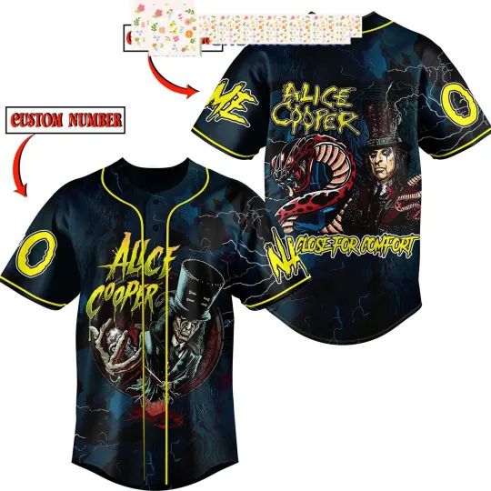 Alice Cooper Comfort Fan Personalized Baseball Jersey
