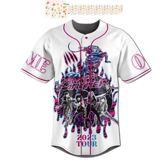 Discover Steel Panther On The Prowl Tour 2023 White Personalized Baseball Jersey