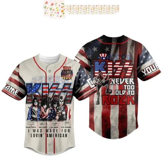 Discover Kiss I Was Made For Lovin Personalize Baseball Jersey