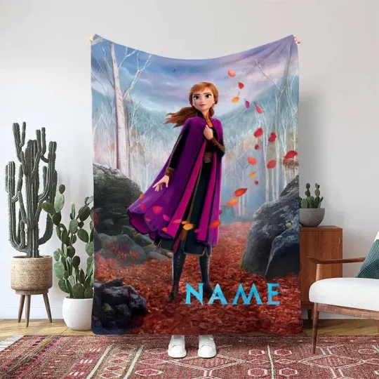 Discover Disney Frozen Anna Movie Blanket, Frozen Arendelle Princes Custom Fleece Blanket