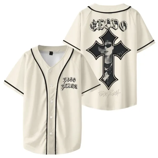 Discover Peso Pluma Jersey 2025 Exodo Tour Baseball Jacket Shirt 2025 Tour Gift For Fan