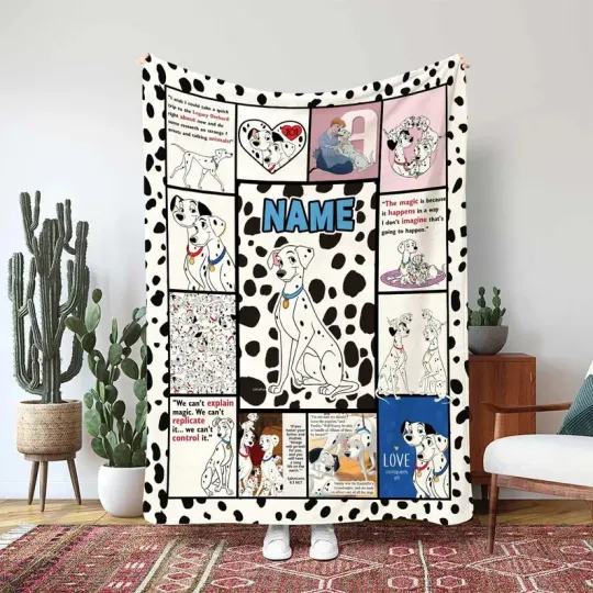 Discover Perdita Dalmatian Dog Blanket, 101 Dalmatians Mother Gift Fleece Blanket