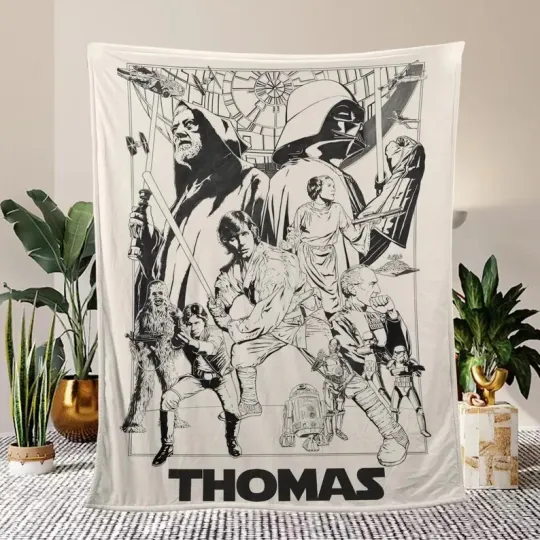Discover Personalized Disney Star Wars Blanket, Galaxy's Edge Star Wars Fleece Blanket