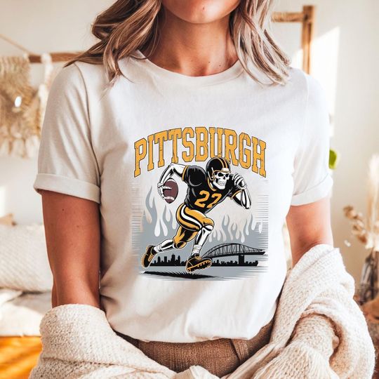 Discover Pittsburgh Football Shirt, Vintage Game Day Tee, Unisex Graphic T-Shirt for Men Women, Retro Football Fan Apparel, Sports Gift Top