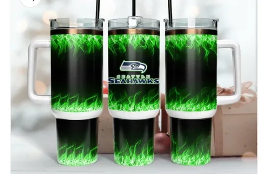 Seattle Seahawks Football 40oz Tumbler