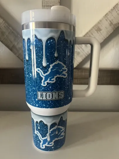 Detroit Lions Football 40oz Tumbler
