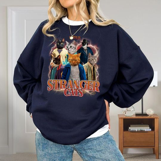 Stranger Things Shirt, Stranger Cat Merch, Stranger Things Cats Shirt, Stranger Things Gift Shirt, Stranger Things Gift, Stranger Cats