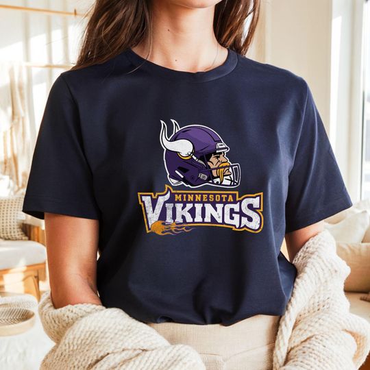 Discover Vintage Minnesota Football Shirt, Retro 90s Style Vikings Tee, Unisex Game Day Top, Fall Tailgate Outfit, Football Fan Gift, Sports Tee