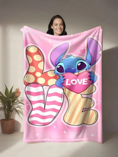 Discover Disney Aloha Love Stitch Fleece Blanket