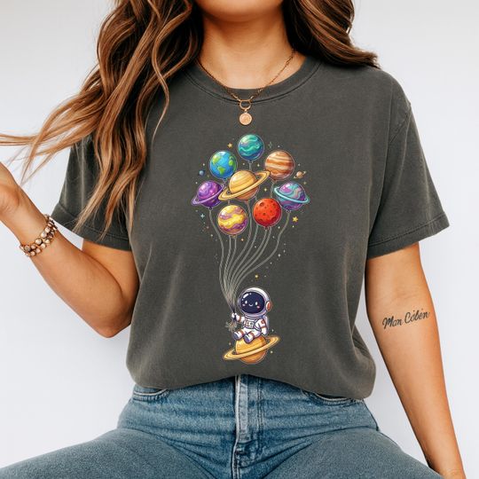 Discover Astronaut Jazz Valentine Shirt, Retro Space Love Sweatshirt, Cosmic Saxophone Heart Tee