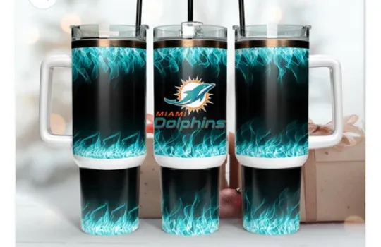 Discover Miami Dolphins Football 40oz Tumbler