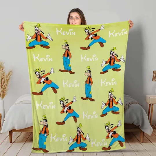 Discover Personalized Disney A Goofy Disneyland Fleece Blanket
