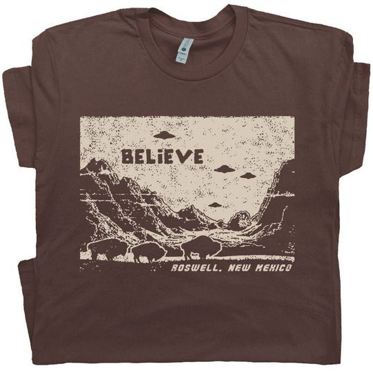 Discover UFO T Shirt Flying Saucer T Shirt Alien T Shirt Cool Roswell New Mexico Tee X-Files Weird Science Geek Storm Area 51 Mens Womens Kids Tee