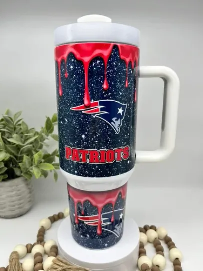 New England Patriots Football 40oz Tumbler