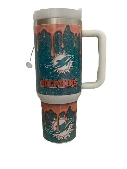 Discover Miami Dolphins Football 40oz Tumbler