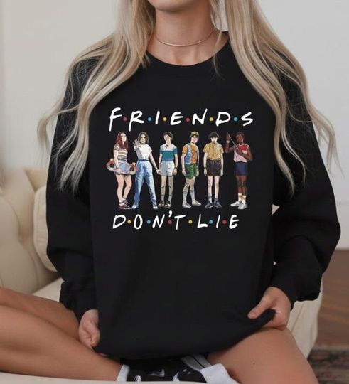Discover Retro 90s Friends Don't Lie Sweatshirt,Stranger Christmas Pullover