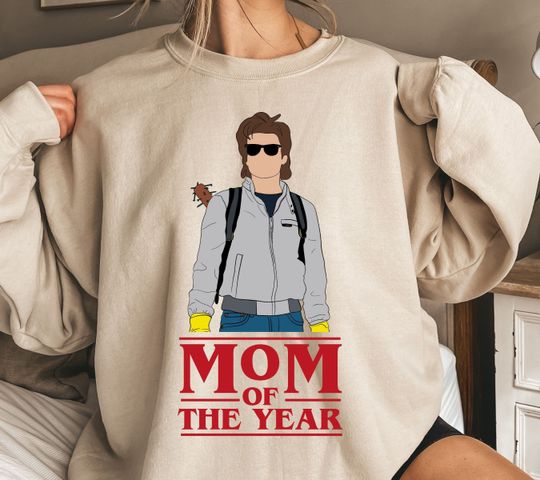Steve Harrington Mom of the Year Shirt, Steve Harrinton Sweatshirt, Harrington Crewneck, Stranger Sweatshirt, Steve Sweatshirt