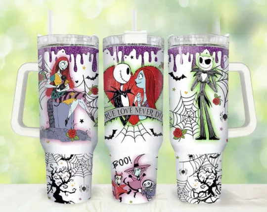 Nightmare Before Christmas Jack And Sally 40oz Tumbler